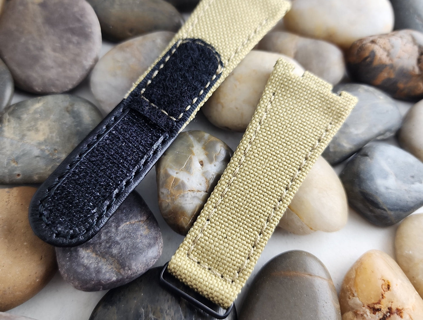 AP Bands Khaki Tan Velcro Style Nylon Strap For Audemars Piguet Royal Oak 39mm and 41mm 15300 15510 15400 15202 26135 26420 26120