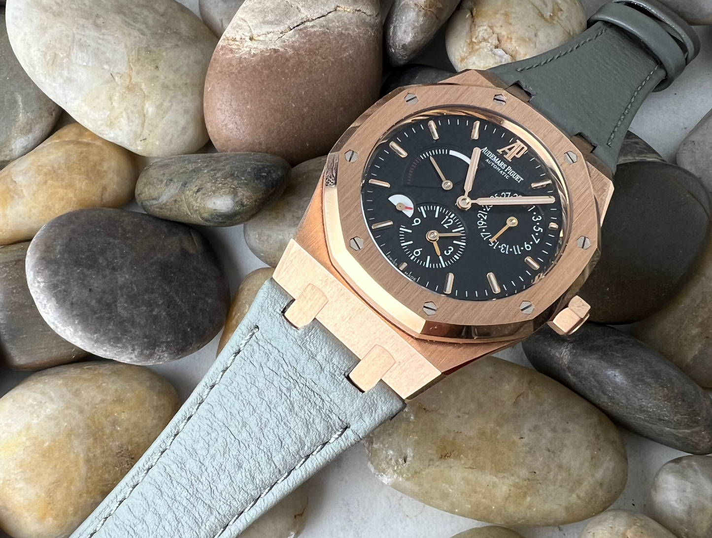 Decantare Light Grey Calf Strap For Audemars Piguet Royal Oak