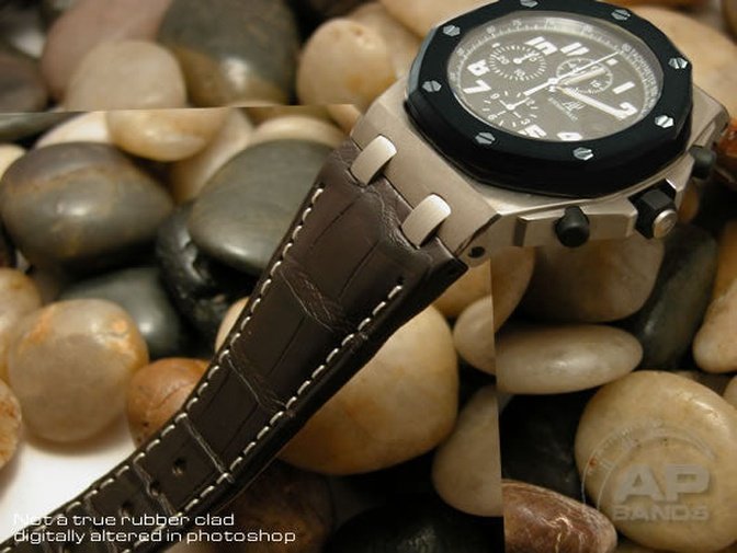 Capolavoro Dark Brown Alligator Strap For Audemars Piguet Royal Oak Offshore