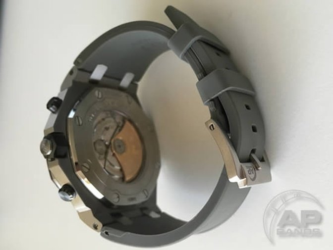 Scuta 100% Rubber Strap Grey For Audemars Piguet Royal Oak Offshore