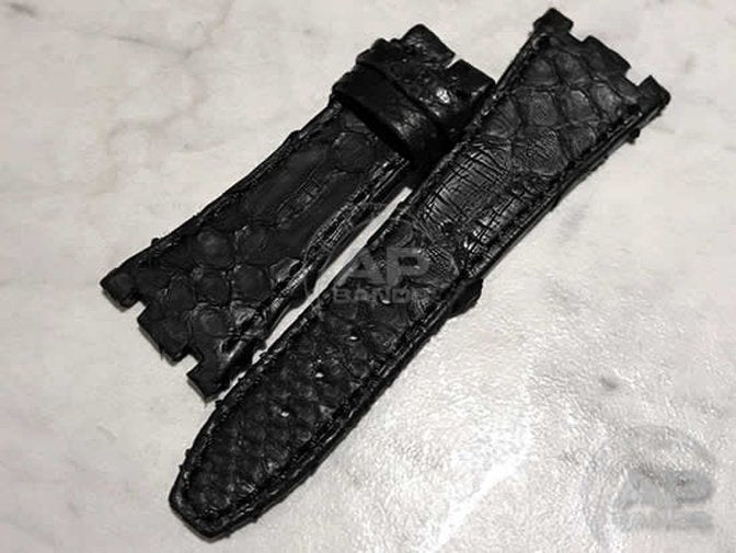 Pitone Black Python Strap For Audemars Piguet Royal Oak 15300 15400