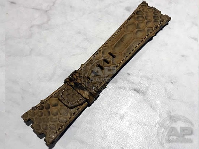 Pitone Gold Python Strap For Audemars Piguet Royal Oak Offshore 44mm Chronograph 26400