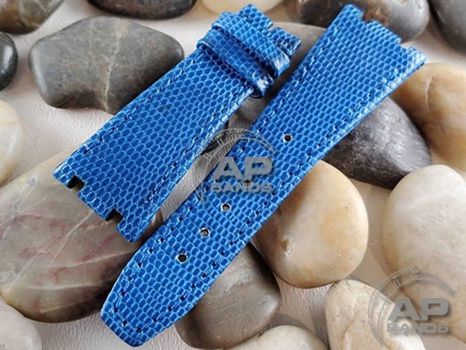 Lucertole Shiny Royal Blue Lizard Strap For Audemars Piguet Royal Oak 39mm and 41mm