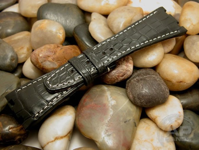 Capolavoro Black Alligator Strap For Audemars Piguet Royal Oak Offshore