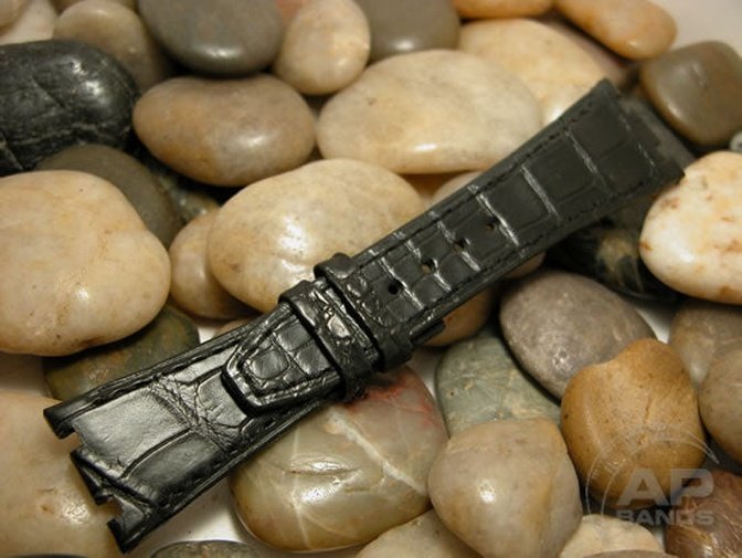 Capolavoro Black Alligator Strap For Audemars Piguet Royal Oak