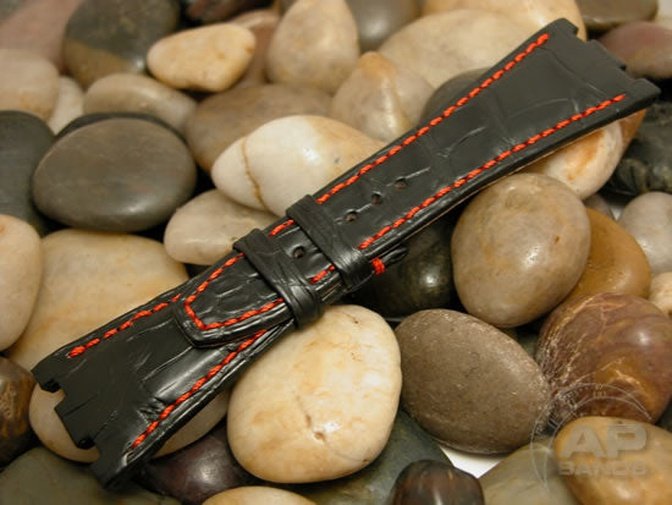 Capolavoro Black Alligator Strap For Audemars Piguet Royal Oak Offshore