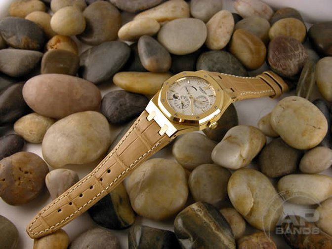 Capolavoro Caramel Alligator Strap For Audemars Piguet Royal Oak