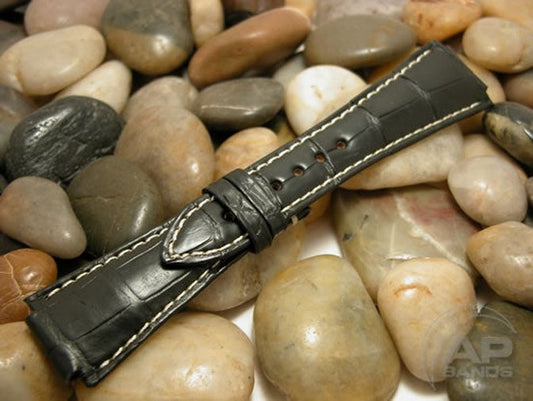 Capolavoro Black Alligator Strap For Audemars Piguet Royal Oak Offshore End Of Days and Older Genera