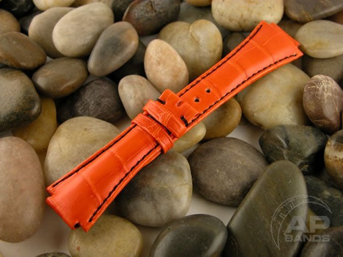 Capolavoro Orange Alligator Strap For Audemars Piguet Royal Oak Offshore End Of Days and Older Gen.