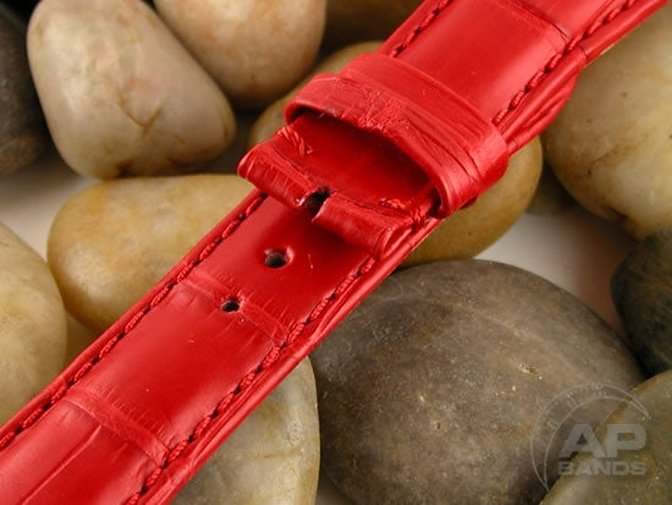 Capolavoro Red Alligator Strap For Audemars Piguet Royal Oak Offshore End Of Days and Older Gen.