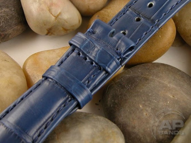 Capolavoro Blue Alligator Strap For Audemars Piguet Royal Oak Offshore Full Calendar 38mm 25808ST