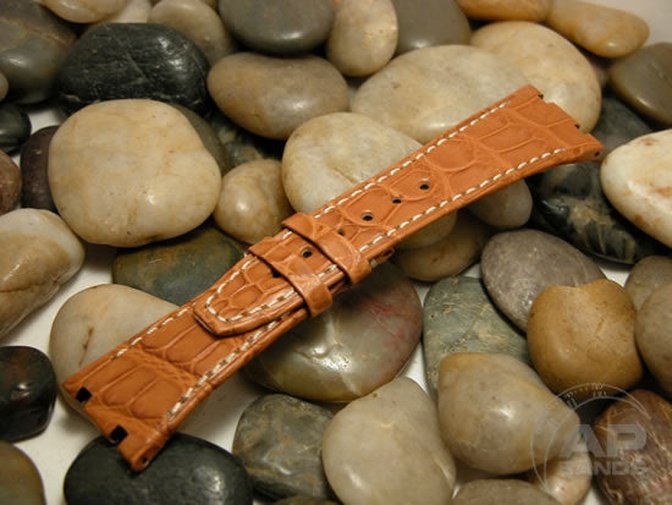 Capolavoro Honey Brown Alligator Strap For Audemars Piguet Royal Oak