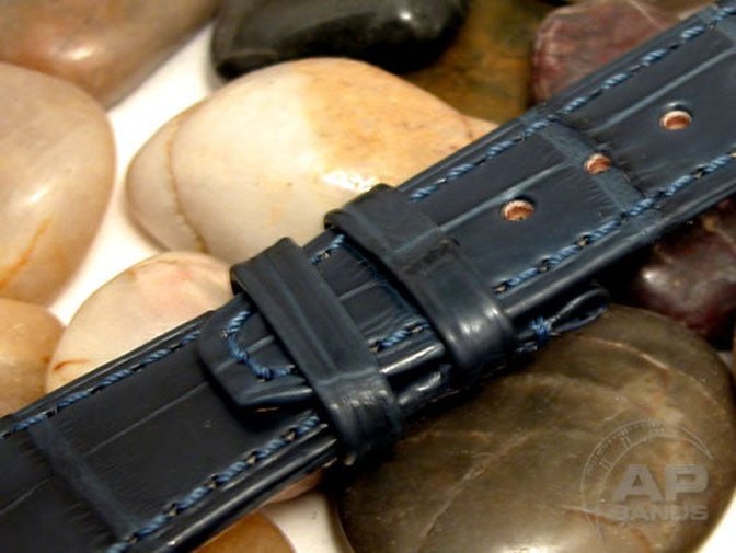 Capolavoro Navy Blue Alligator Strap For Audemars Piguet Royal Oak