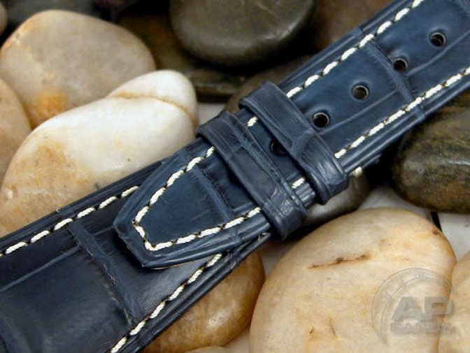 Capolavoro Navy Blue Alligator Strap For Audemars Piguet Royal Oak Offshore