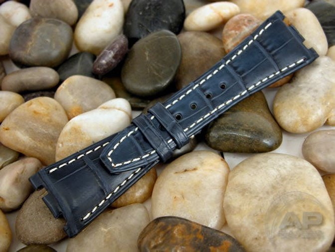 Capolavoro Navy Blue Alligator Strap For Audemars Piguet Royal Oak Offshore