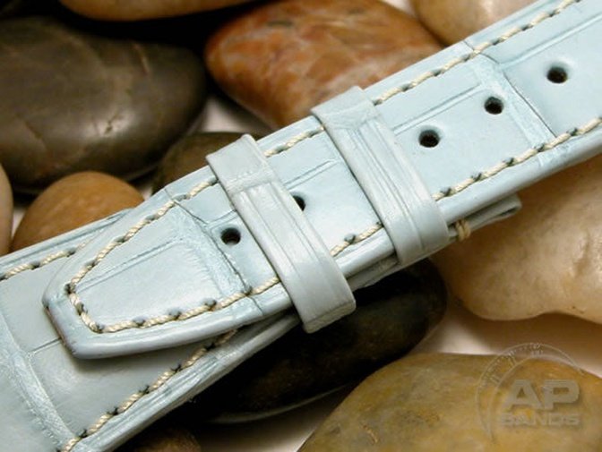 Capolavoro Powder Blue Alligator Strap For Audemars Piguet Royal Oak Offshore