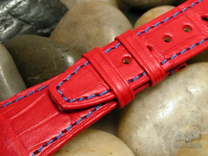 Capolavoro Fire Engine Red Alligator Strap For Audemars Piguet Royal Oak