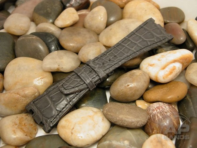 Capolavoro Smoke Grey Alligator Strap For Audemars Piguet Royal Oak Offshore