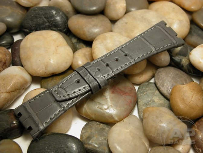 Capolavoro Smoke Grey Alligator Strap For Audemars Piguet Royal Oak