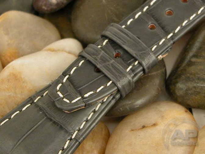 Capolavoro Smoke Grey Alligator Strap For Audemars Piguet Royal Oak Offshore