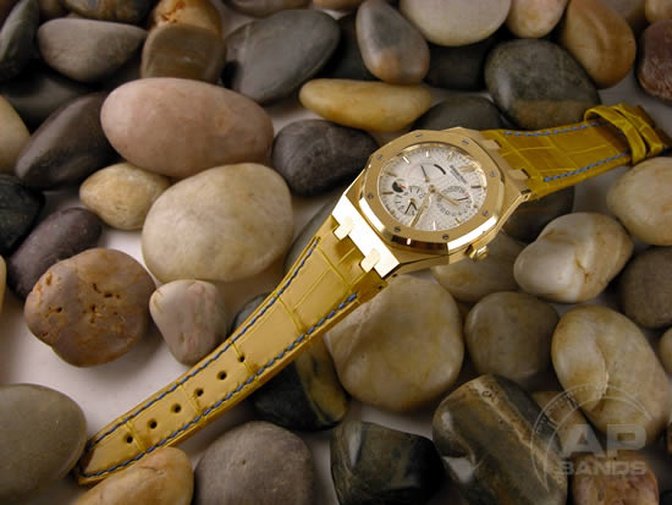 Capolavoro Yellow Alligator Strap For Audemars Piguet Royal Oak City Of Sails Be Happy