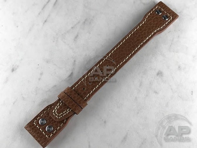 Decantare Vintage Caramel Strap For IWC Big Pilot Deployant Buckle