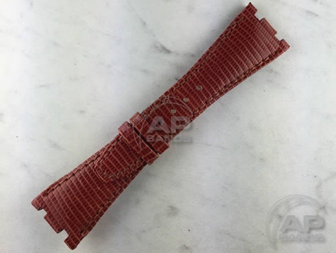 Lucertole Shiny Rust Lizard Strap For Audemars Piguet Royal Oak Offshore