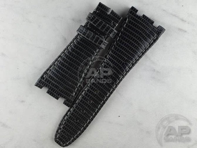 Lucertole Shiny Smoke Grey Lizard Strap For Audemars Piguet Royal Oak Offshore