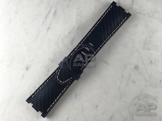 AP Bands 100% Genuine Blue Carbon Fiber Strap For Audemars Piguet Royal Oak Offshore 44mm 26400