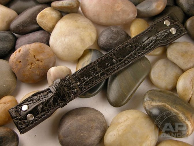 Particolare Capolavoro Dark Brown Hornback Crocodile For IWC Big Pilot, B-Uhr, LACO, Stowa