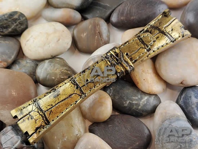 Capolavoro Gold Patina Alligator Strap For Audemars Piguet Royal Oak 39mm and 41mm