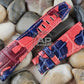 Capolavoro Camo Red Blue Alligator Strap For Audemars Piguet Royal Oak Offshore 26470 42mm