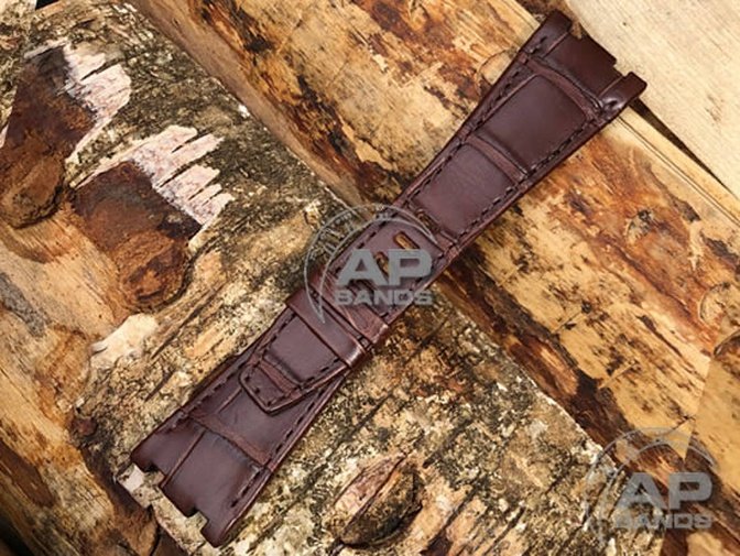 Capolavoro Chocolate Brown Alligator Strap For Audemars Piguet Royal Oak Offshore 26470 42mm