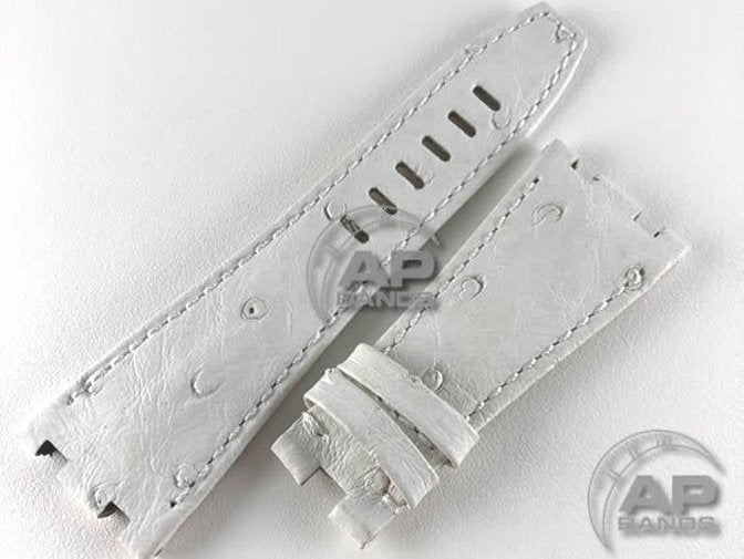AP Bands White Ostrich Strap For Audemars Piguet Royal Oak Offshore 26470