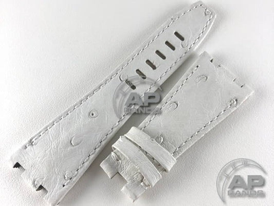 AP Bands White Ostrich Strap For Audemars Piguet Royal Oak Offshore 26470