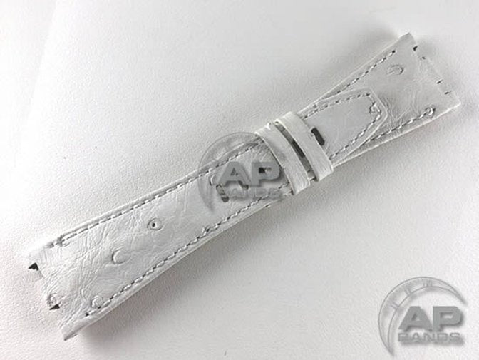 AP Bands White Ostrich Strap For Audemars Piguet Royal Oak Offshore 26470