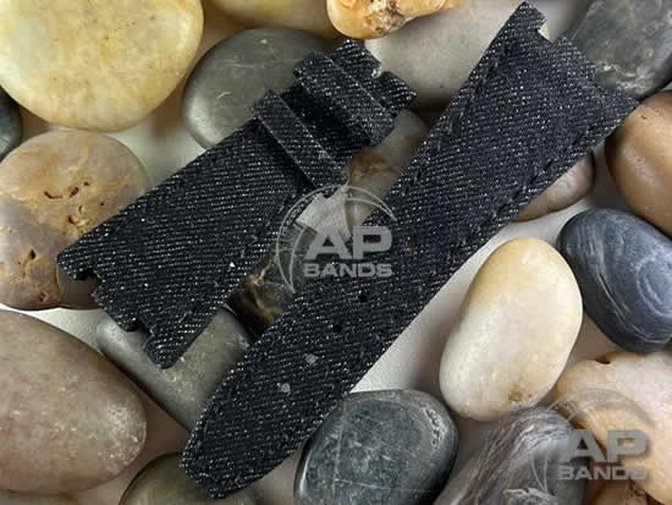 AP Bands Black Denim Strap For Audemars Piguet Royal Oak Offshore 42mm