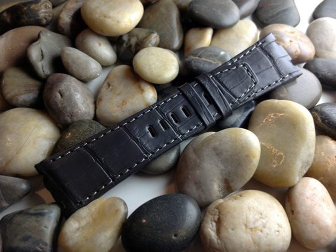 Capolavoro Charcoal Grey Alligator Strap For Audemars Piguet Royal Oak Offshore 44mm Chronograph