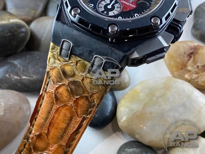 Pitone Tropical Python Strap For Audemars Piguet Royal Oak Offshore 44mm Chronograph 26400
