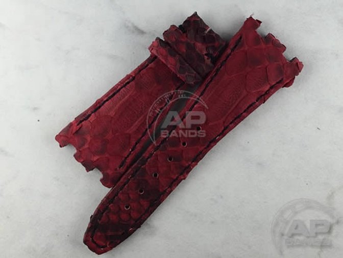 Pitone Red Python Strap For Audemars Piguet Royal Oak Offshore