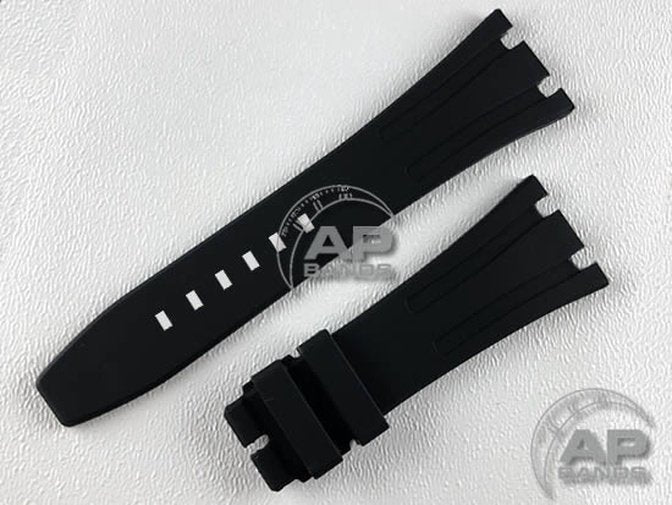 AP Bands Scuta 100% Rubber Strap Black For Audemars Piguet Royal Oak 39mm and 41mm