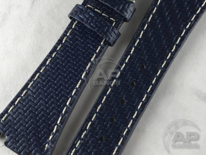 AP Bands 100% Genuine Blue Carbon Fiber Strap For Audemars Piguet Royal Oak 15300 15400 26320 26300