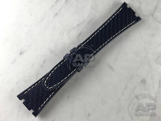 AP Bands 100% Genuine Blue Carbon Fiber Strap For Audemars Piguet Royal Oak 15300 15400 26320 26300