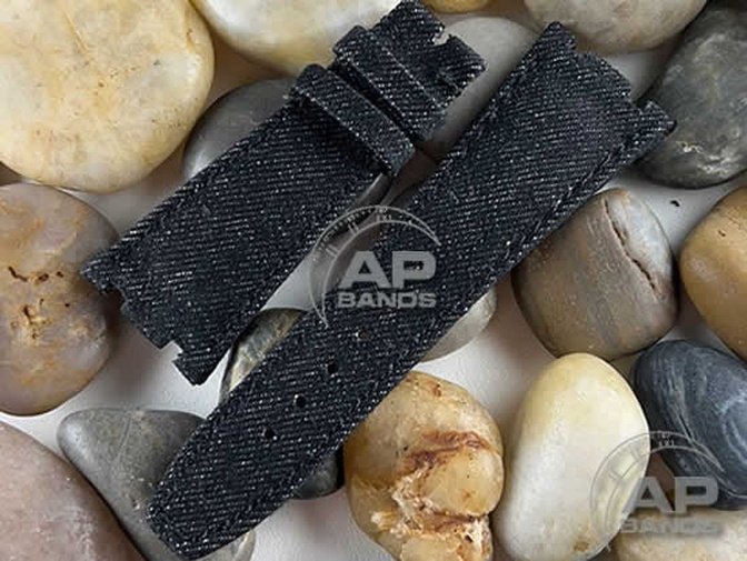 AP Bands Black Denim Strap For Audemars Piguet Royal Oak 15300 15400 39mm 41mm