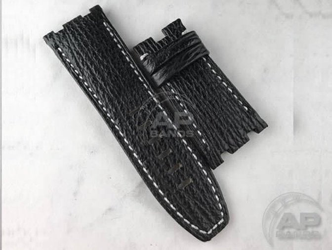 Wider 24mm Taper Lungomare Black Shark Strap For Audemars Piguet Diver OEM Buckle