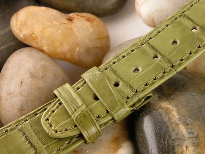 Capolavoro Military Green Alligator Strap For Audemars Piguet Royal Oak