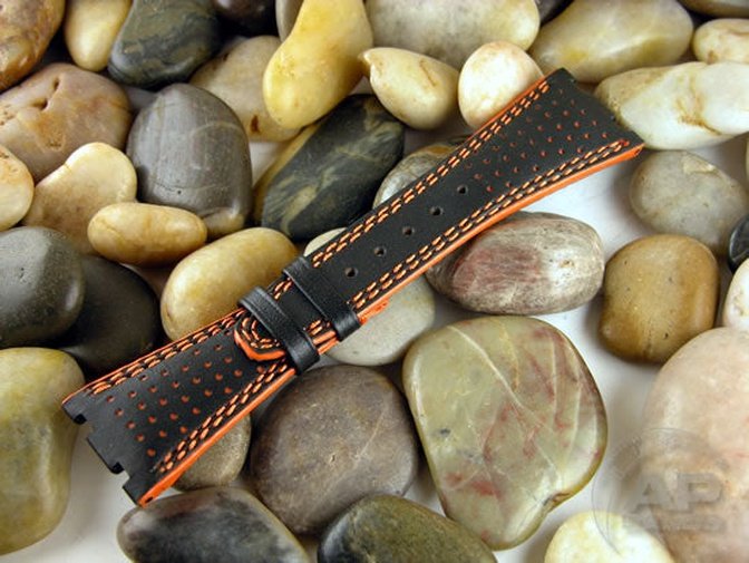 Prototipo Doppio Buco Orange Race Strap For Audemars Piguet Royal Oak Offshore Newer Case