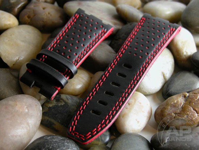 Doppio Buco Red Race Strap For Audemars Piguet Royal Oak Offshore 44mm Grand Prix Schumacher