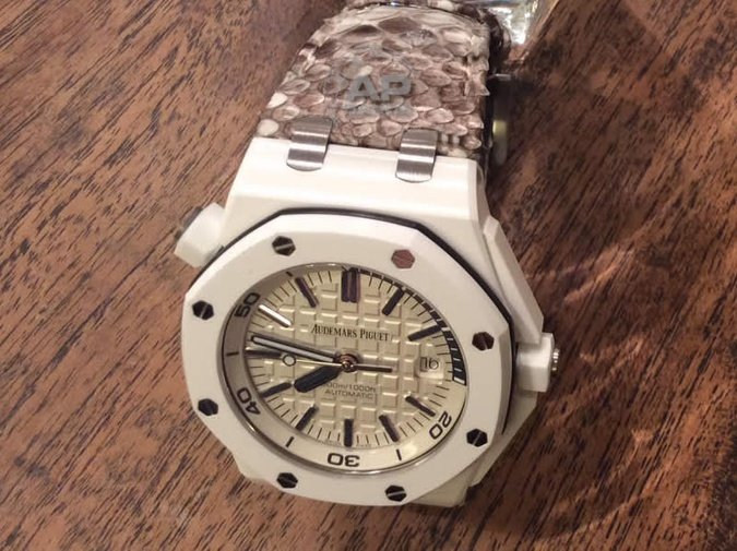 Pitone White Python Strap For Audemars Piguet Royal Oak Offshore