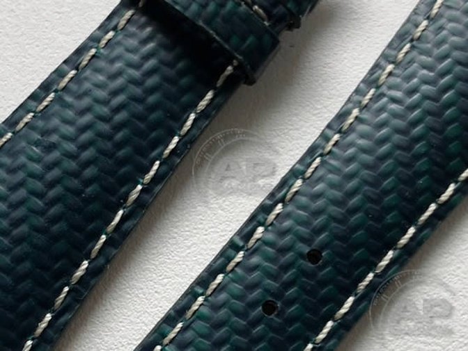 AP Bands 100% Genuine Green Carbon Fiber Strap For Audemars Piguet Royal Oak Offshore 42mm End Of Da